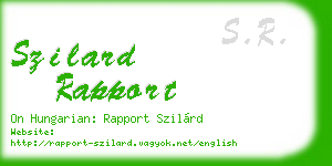 szilard rapport business card